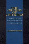 The Origins of Criticism cover
