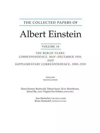 The Collected Papers of Albert Einstein, Volume 10 (English) cover