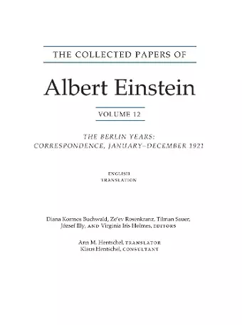 The Collected Papers of Albert Einstein, Volume 12 (English) cover
