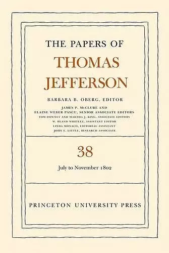 The Papers of Thomas Jefferson, Volume 38 cover