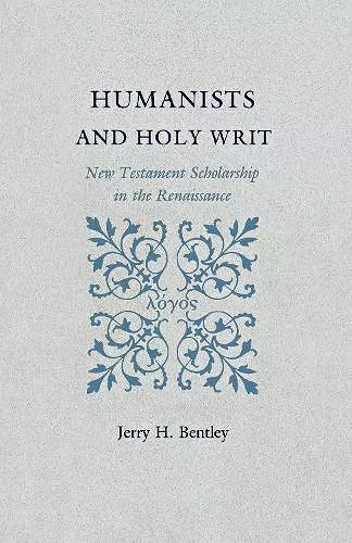 Humanists and Holy Writ cover