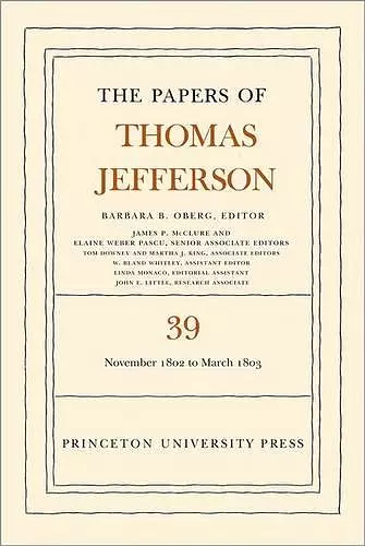 The Papers of Thomas Jefferson, Volume 39 cover