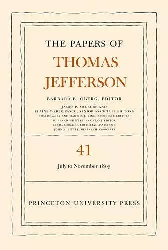 The Papers of Thomas Jefferson, Volume 41 cover