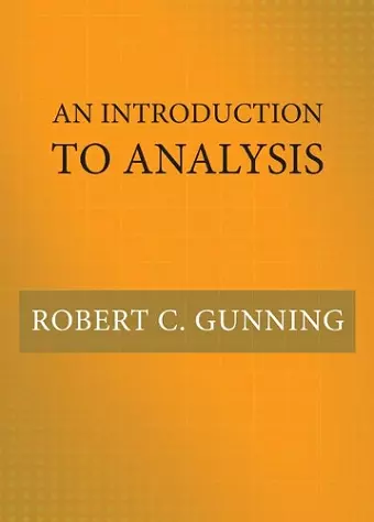 An Introduction to Analysis cover