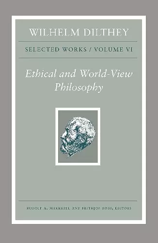 Wilhelm Dilthey: Selected Works, Volume VI cover