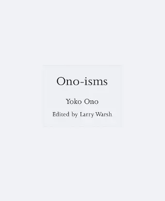 Ono-isms cover