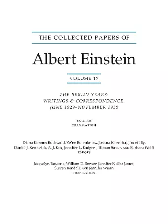 The Collected Papers of Albert Einstein, Volume 17 (Translation Supplement) cover