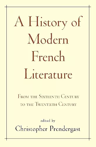 A History of Modern French Literature cover