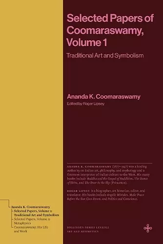 Selected Papers of Coomaraswamy, Volume 1 cover