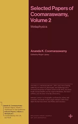 Selected Papers of Coomaraswamy, Volume 2 cover