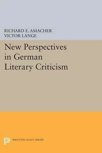 New Perspectives in German Literary Criticism cover