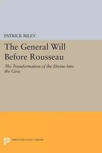 The General Will before Rousseau cover