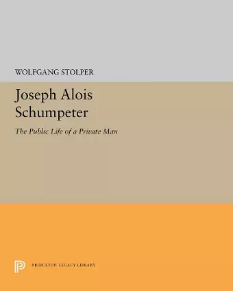 Joseph Alois Schumpeter cover