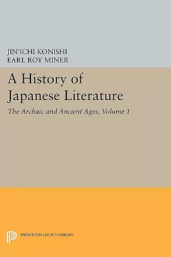 A History of Japanese Literature, Volume 1 cover
