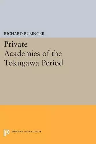 Private Academies of the Tokugawa Period cover