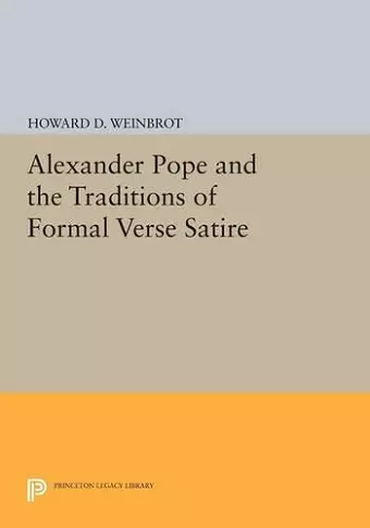 Alexander Pope and the Traditions of Formal Verse Satire cover