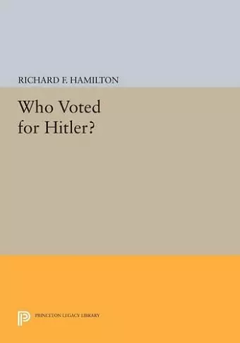 Who Voted for Hitler? cover