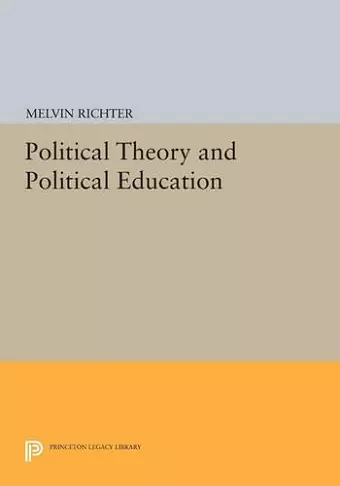 Political Theory and Political Education cover