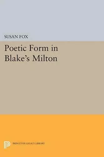 Poetic Form in Blake's MILTON cover