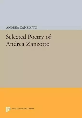 Selected Poetry of Andrea Zanzotto cover