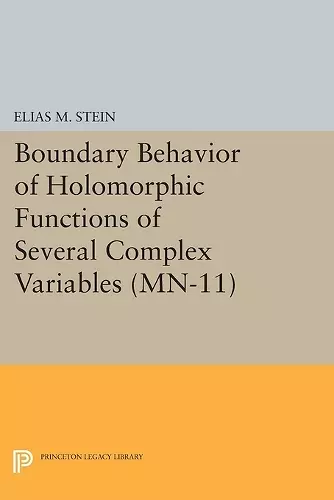 Boundary Behavior of Holomorphic Functions of Several Complex Variables cover