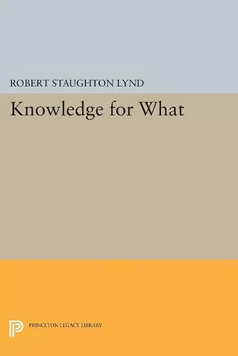 Knowledge for What cover