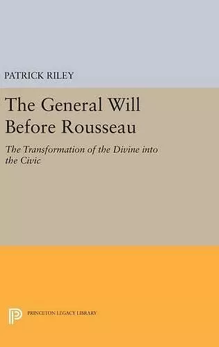 The General Will before Rousseau cover