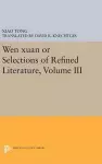 Wen Xuan or Selections of Refined Literature, Volume III cover