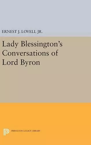 Lady Blessington's Conversations of Lord Byron cover