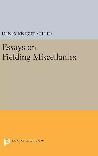 Essays on Fielding Miscellanies cover