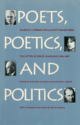 Poets, Poetics and Politics cover