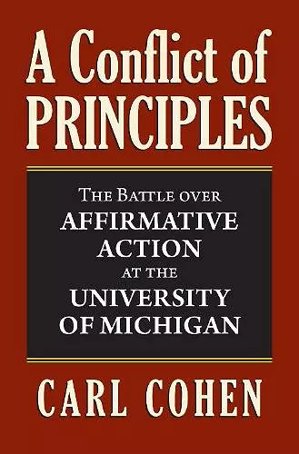 A Conflict of Principles cover