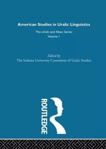 American Studies in Uralic Linguistics cover