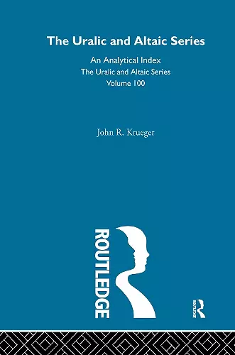 The Uralic and Altaic Series cover