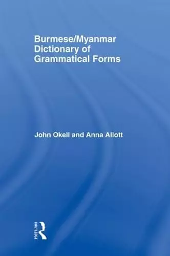 Burmese (Myanmar) Dictionary of Grammatical Forms cover