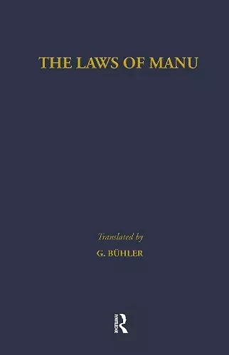 The Laws of Manu cover