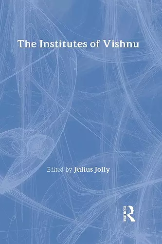 The Institutes of Vishnu cover