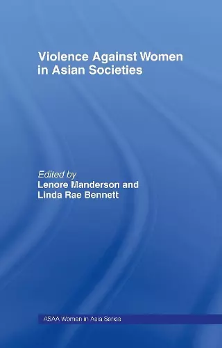 Violence Against Women in Asian Societies cover