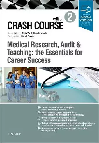 Crash Course Medical Research, Audit and Teaching: the Essentials for Career Success cover