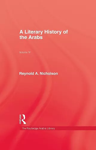 A Literary History of the Arabs cover