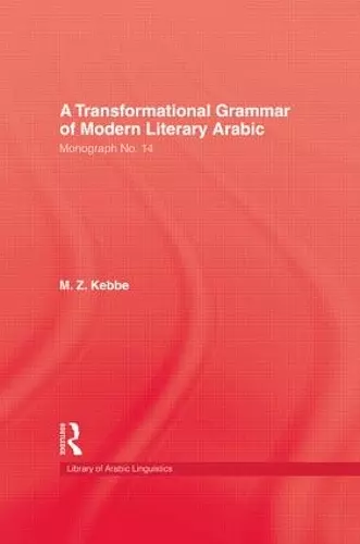 Transformational Grammar Of Modern Literary Arabic cover
