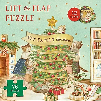 Cat Family Christmas Lift-the-Flap Puzzle cover