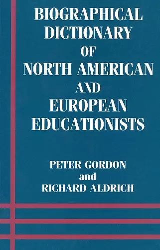 Biographical Dictionary of North American and European Educationists cover