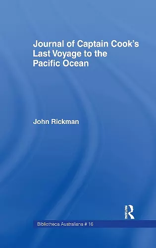 Journal of Captain Cook's Last Voyage cover