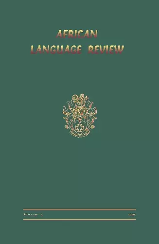 African Language Review cover