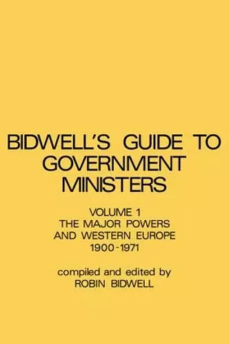 Guide to Government Ministers cover