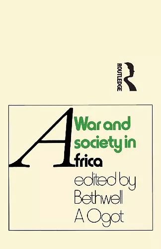 War And Society In Africa cover