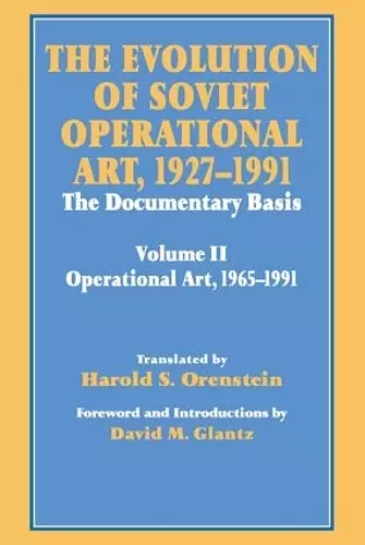 The Evolution of Soviet Operational Art, 1927-1991 cover