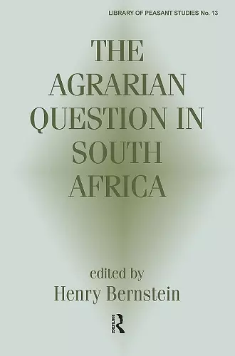 The Agrarian Question in South Africa cover