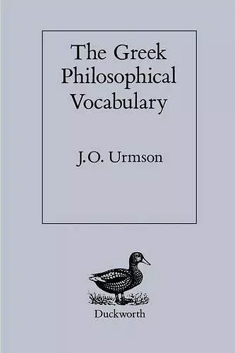 The Greek Philosophical Vocabulary cover